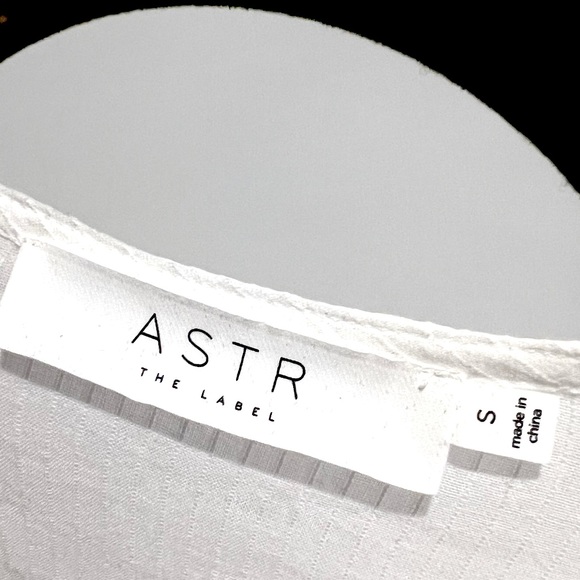 Astr The Label Size S Short Sleeve Mini Dress with Ruffle Trim & V-Neckline NWOT - Picture 9 of 10